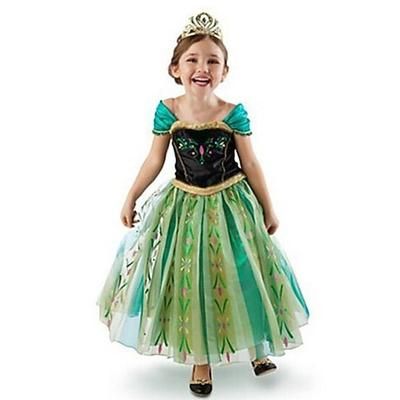 Regina delle nevi Gelido Fiaba Principessa Anna Abito da damigella Costume per festa a tema Abiti in tulle Cosplay for Ragazze Bambini Natale Carnevale Mascherata Matrimonio Ospite di nozze