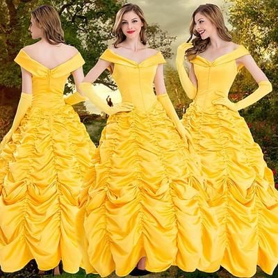 La principessa incantata La rosa incantata Principessa Belle Abito da damigella Abiti in tulle Cosplay Festa in maschera for Per donna Adulti Carnevale Settimana del libro Addio al Nubilato