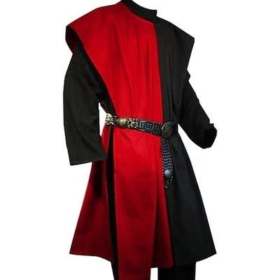 Punk Gotico Medievale Rinascimento Blusa / Camicia Guerriero Cavaliere Vichingo Crociato Tinta unica Costume Per uomo Vichingo Feste Adulti Blusa