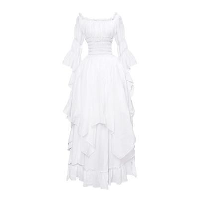 Retrò Vintage Medievale Rinascimento Vestito Mascherata Abito ispirato alla Reggenza Vichingo Straniero Vichinghi Taglie Forti Elfico Costume Per donna Celtico Costumi da pirata Fantasia Mascherata