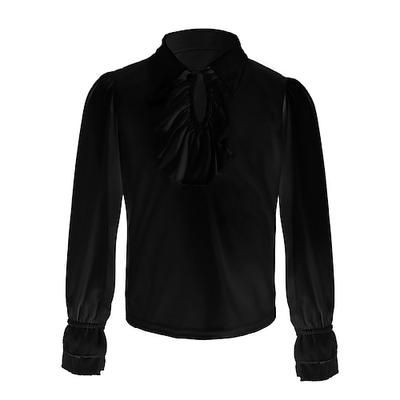 Punk Gotico Medievale Rinascimento Pantaloni Gilet T-shirt Cavaliere Vichingo Crociato Straniero Ranger Con Volant Tinta unica Costume Ragazzi Costumi da pirata Carnevale Mascherata Feste