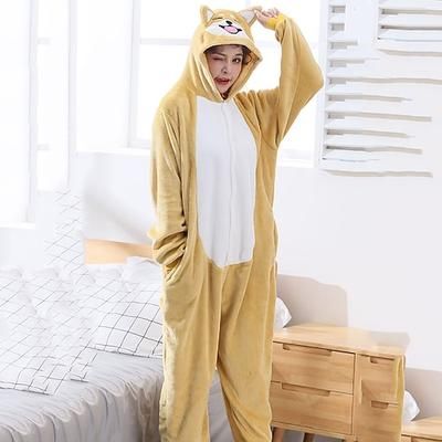 Pigiama Kigurumi Costume di fantasia Costume tutina Fantasia animale Cane Cartone animato Caldo Costume Divertente Comodo Adulti Unisex Uomini e Donne Halloween Carnevale Feste Performance