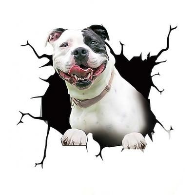 adesivo per auto auto lunotto posteriore cucciolo vetrofanie rotte elettrostatico simulazione 3d bulldog francese adesivi per auto decalcomanie in vinile