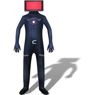L'uomo dell'oratore Uomo televisivo L'uomo della macchina da presa Festa Cosplay Costumi dei videogiochifor Adulti Per uomo Bambini