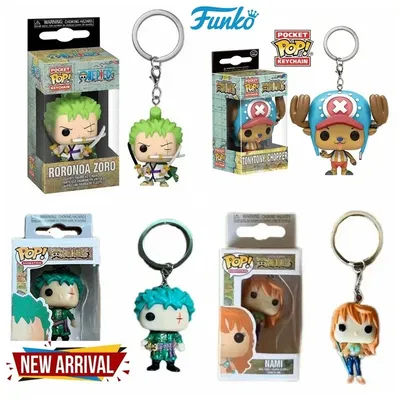 FUNKO POP One Piece RORONOA ZORO Tonytony. Chopper Keychain Toy NAMI MONKEY. D. LUFFY TARO LAW D. ACE POCKET POP Keychains Toys