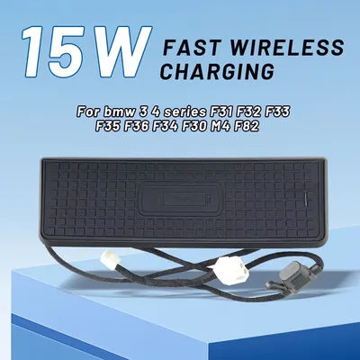 Car Center console wireless charger For BMW 3 4 series F30 F31 F33 F35 F34 F32 F36 M4 F82 phone holder charging Pad fast charge