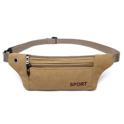 Fanny Pack Running Bags Waist Belt Bag 2024 New Canvas Purse Travel Camping Hiking Pocket Belly Pouch For Phone Coins Women Men