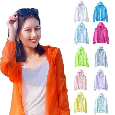 Quick Dry Breathable Sunscreen Coat Women Men Lightweight Coats for Running Camping Hiking Traveling UV Protection Thin Jackets