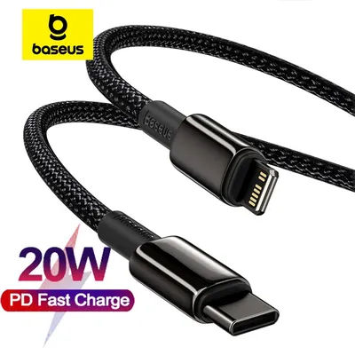 Baseus 20W USB C Cable for iPhone 14 13 11 8 XR PD Fast Charge for iPhone 12 SE USB Type C Cable
