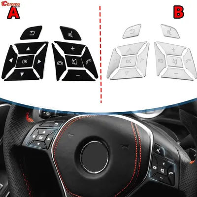 Autocollant de couverture Kiev illage de kits de bouton de commutation de volant, accessoires de voiture pour Mercedes-Benz CLA GLA 2014 2015 Classe E W212 2010-2014