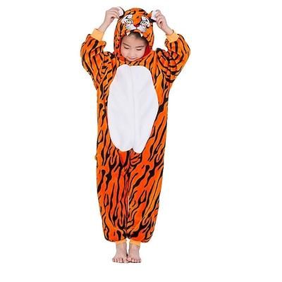 Costume da band di animali Pigiama Kigurumi Costume di fantasia Pigiami e camicie da notte Fantasia animale Tigre Cartone animato Caldo Costume Divertente Comodo Bambini Unisex Ragazzi e Ragazze
