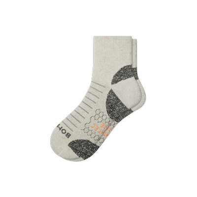 Men's Hiking Performance Quarter Socks - Oatmeal - Extra Large - Cotton Blend - Bombas