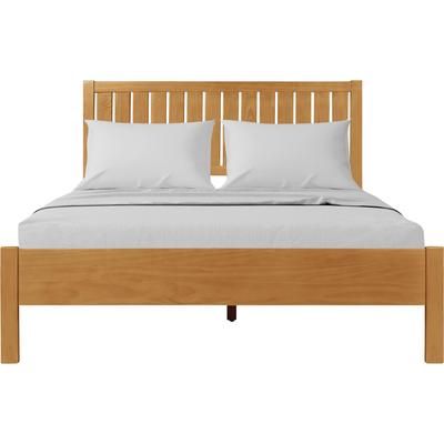 Graham Wooden Platform Bed in Black, Queen by Camden Isle in Oak (Size QUEEN)
