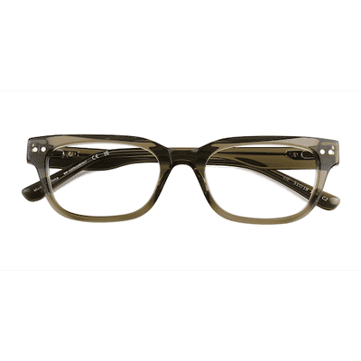 Female s rectangle Crystal Kahki Acetate Prescription eyeglasses - Eyebuydirect s Liz