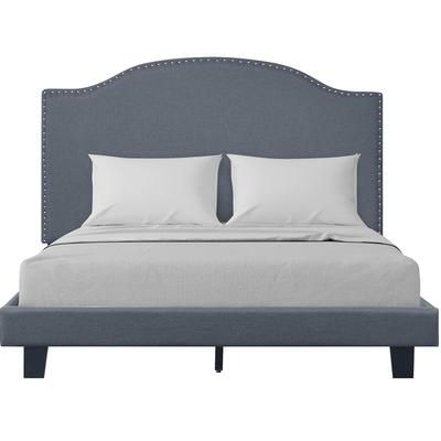 Madison Platform Bed, Gray, Queen by Camden Isle in Gray (Size KING)