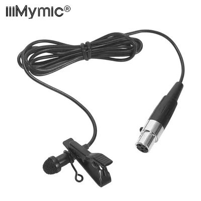 iiiMymic Omnidirectional Lapel Lavalier Microphone For Shure Wireless BodyPack XLR 4PIN TA4F Mic Small Meeting Room Video