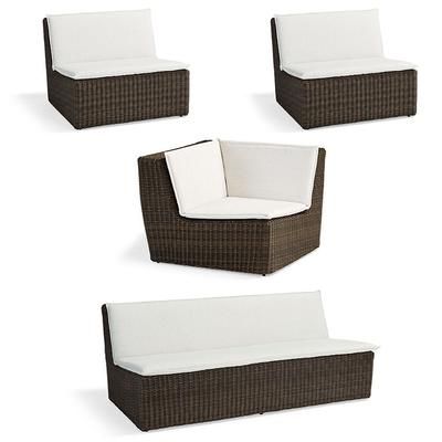 Santa Monica Tailored Furniture Covers - Corner, Sand - Frontgate