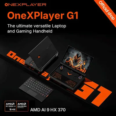 OneXPlayer G1 Gaming Laptop AMD Ryzen AI 9 HX 370 & Intel Core Ultra 7 255H Portable 8.8 Inch 144Hz Dual-Mode Keyboard Computer