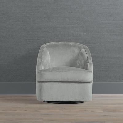 Tilda Swivel Chair - Zinc Crypton Nolita Dot Performance - Frontgate