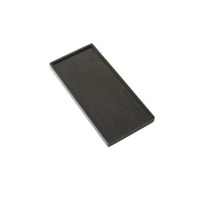 American Metalcraft MWP14 14 1/4" x 6 5/8" Rectangular Upton Platter - Mango Wood, Espresso, Black