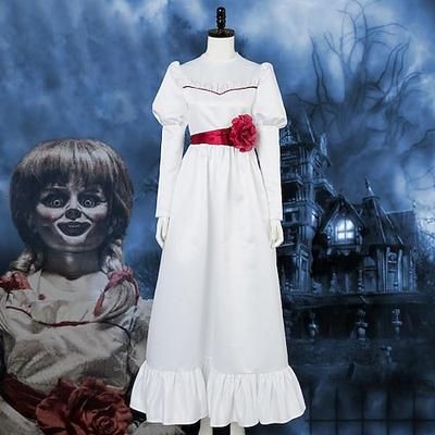 Vestito Costume Cosplay Mascherata Annabelle Cosplay Bambini Adulti Per donna Ragazze Carnevale Mascherata martedì grasso Halloween Festa / Sera Mascherata Costumi di Halloween facili Vestirsi
