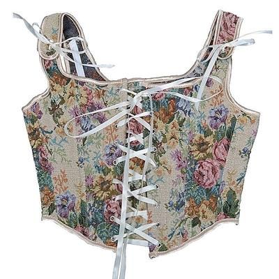 Retrò Vintage Floreale Gilet Cosplay Coulisse Fiore Costume Per donna Carnevale Mascherata Feste Festa / Sera Carnevale di Venezia Adulti Gilet
