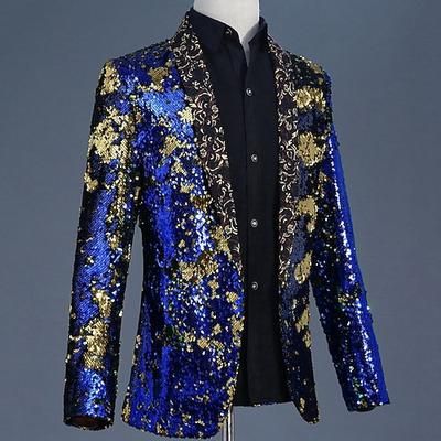 Disco Anni '80 Smoking Completi Blazer Principe Paillettes Geometrico Costume Per uomo Costume di Carnevale Halloween Capodanno Abbigliamento da sera Balli di fine anno Parata dell'Orgoglio Adulti