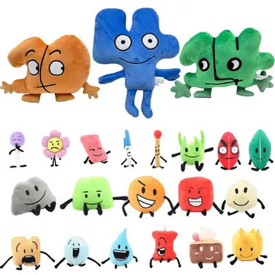 Game Battle for Dream Island Plush Doll Toy Bfdi Stuffed Animal Number Four Ten Fourteen Flower Firey Leafy Waterdrop Cakey Gift