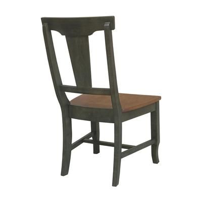 Set of Two Solid Wood Panel Back Chairs - Whitewood CI45-110P