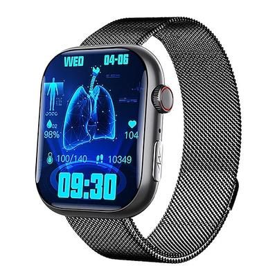 f100 smart watch chiamata bluetooth schermo grande da 2.1 pollici ecg hrv 24 ore monitor di salute della frequenza cardiaca sos uomo donna smartwatch