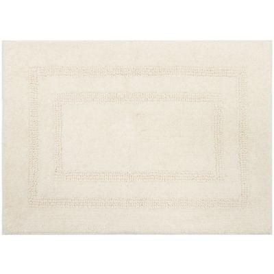 Wide Width Cotton Reversible Bath Rug by Mohawk Home in Natural (Size 17" W 24" L)