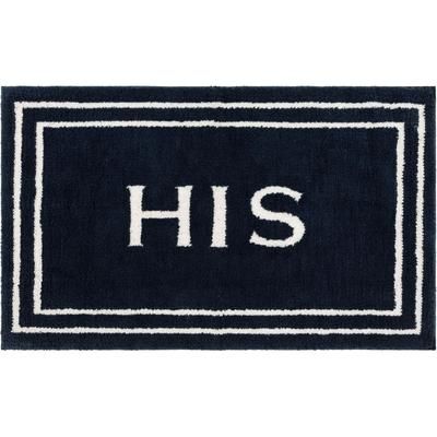 Wide Width His Bath Rug by Mohawk Home in Indigo (Size 24" W 40" L)