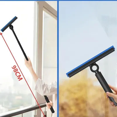 EHOMGUI Telescopic Shower Squeegee for Glass Door Wiper Scraper Cleaner Bathroom Mirror Wiper Scraper Glass Cleaning