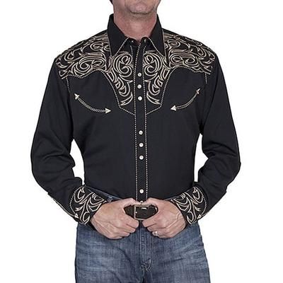 Classico Retrò Vintage 18° Secolo Blusa / Camicia Cowboy del West Costume Per uomo Mascherata Abbigliamento Quotidiano Addio al Nubilato Adulti Camicia