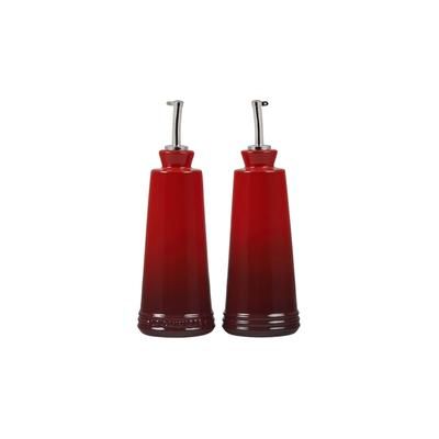 Le Creuset Signature Oil & Vinegar Set Cerise 10oz ST00546000060001