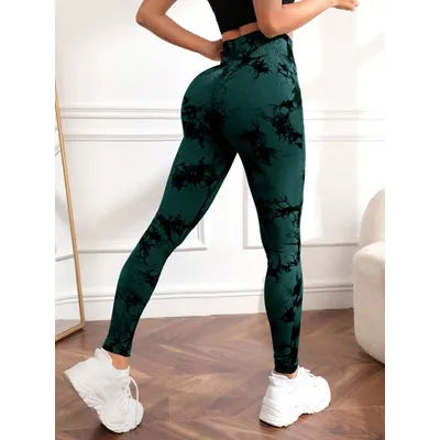 New Tie Dye Yoga Pants Sport Leggings Women Seamless High Waist Push Up Woman Tights Fitness Workout Leggins Gym Clothing
