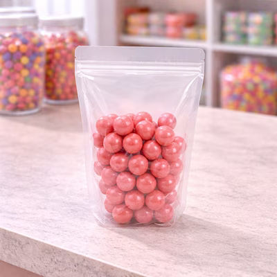 Clear Stand Up Zipper Pouch w/ K Seal 6 3/4" x 3 1/2" x 11 1/4" 100 pack KZBG4
