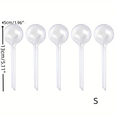 TEMU 5pcs Automatic Plant Water Feeder Self Watering Plastic Ball Indoor Outdoor Flowers Water Cans Flowerpot Drip Irrigation Device