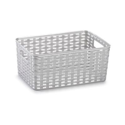 Panier Mimbre 29x19,5 cm d'argent