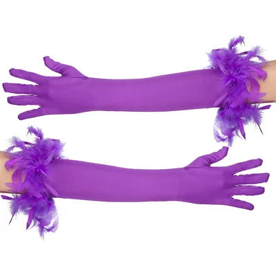 Gants longs "Glamour", violet