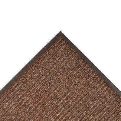 NoTrax 109S0046BR Brush Step Entrance Scraper Floor Mat, 4' x 6', 3/8" Thick, Brown