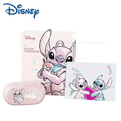 Disney-Écouteurs intra-auriculaires sans fil Bluetooth 5.3 Stitch Angel D29 HiFi Stereo HD