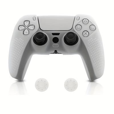 TEMU Silicone Protective Skin Case For Dualshock 5/ps5 Gamepad Rubber Shell Skin For Sony/ps5 Controller + 2 Thumb Grips Caps