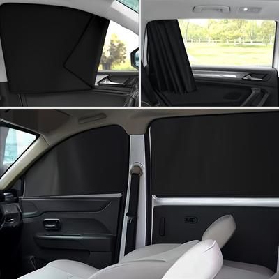 4pcs Car Magnet Side Window Sunshade Curtain Magnetic Black Shading Net Sunshade Insulation Privacy Curtain Row Car Window Sunshade Curtain Universal