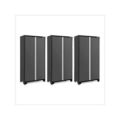 NewAge Garage Cabinets 3 x BOLD Series 42-Inch Grey Locker