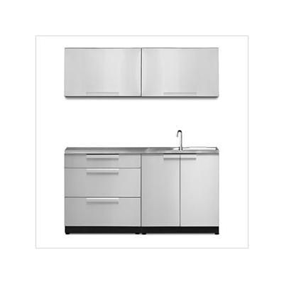 NewAge Outdoor Kitchens Stainless Steel 5-Piece Outdoor Kitchen Set with Countertops and Covers