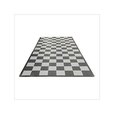 Speedway Tile Single Car Garage Floor Tile Mat / Pad (Grey / Silver / Black)