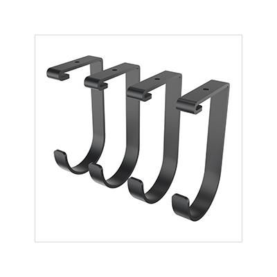 Fleximounts Black Flat Storage Hook (4-Pack)