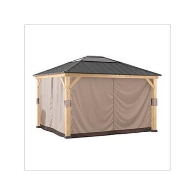 Sunjoy Group Replacement Curtains and Mosquito Netting for 13 x 15 Wood-Framed Gazebos