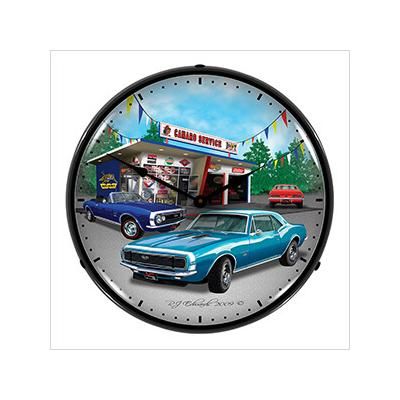 Collectable Sign and Clock 1967 Camaro Backlit Wall Clock